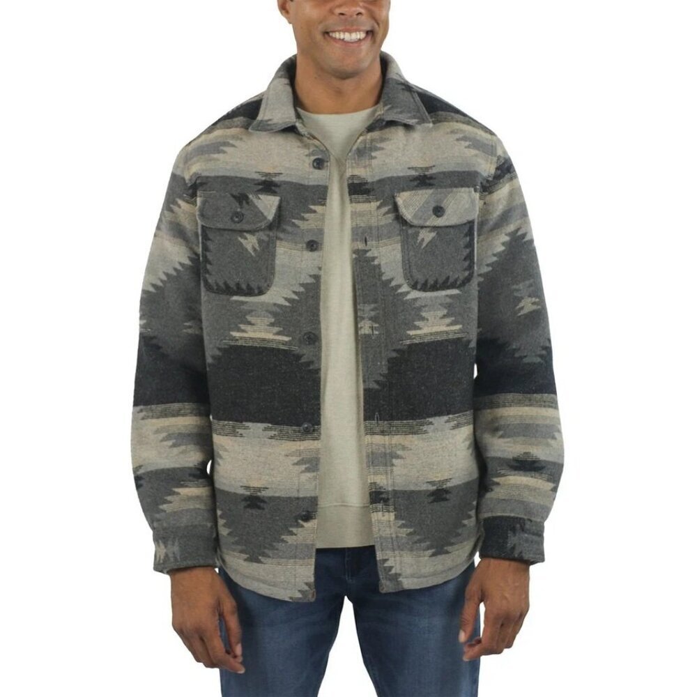 NEW Jachs New York Wool Blend Shirt Jacket Men's S Aztec Fleece Lined
